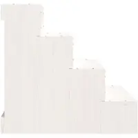 vidaXL Huisdierentrap 40x49x47 cm massief grenenhout wit