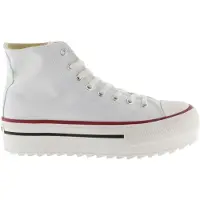Victoria Victoriavoor vrouwen. 1061121 Sportschoenen Tribu double canvas wit (35), Stof, 3 tot 5 cm, Veters, Casual