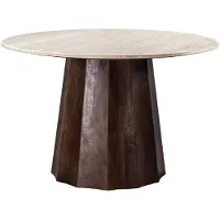 Giga Meubel Eettafel Lucio Bruin Travertin 120cm -