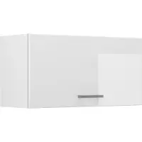 Vicco Hangkast R-Line, Wit Hoogglans/Wit, 80 cm Plat