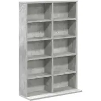 vidaXL CD Kast Betongrijs 65 x 23,5 x 97,5 cm Bewerkt hout
