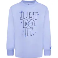 Nike Kinderen/Kinderen Just Do It Jersey Gebreid T-shirt met lange mouwen (Blauw)