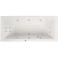 Lambini Designs Cube bubbelbad 190x90cm elektronisch 6+4+2 hydrojets chroom