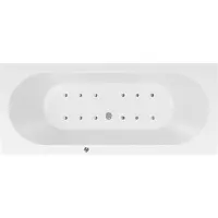 Lambini Designs Round bubbelbad 190x90cm elektronisch 12 aerojets RVS