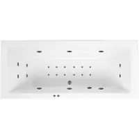 Lambini Designs Cube bubbelbad 180x80cm elektronisch 6+4+2 hydrojets en 12 aerojets RVS