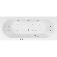 Lambini Designs Round bubbelbad 170x75cm elektronisch 6+4+2 hydrojets en 12 aerojets RVS