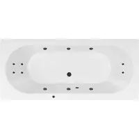 Lambini Designs Round bubbelbad 190x90cm elektronisch 6+4+2 hydrojets zwart