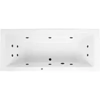 Lambini Designs Cube bubbelbad 180x80cm elektronisch 6+4+2 hydrojets zwart