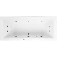 Lambini Designs Cube bubbelbad 190x90cm elektronisch 6+4+2 hydrojets RVS