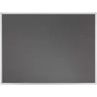 Franken verplaatsbaar wandbord ECO dubbelzijdig vilt, grijs, aluminium frame, 1200x1200 mm