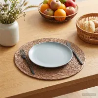 vidaXL Zeewier Placemat 4 st Bruin 100% Zeegras