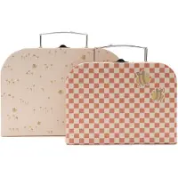 Jollein Speelkoffertje - Speelgoedkoffer - Pretty Picnic - 2 Stuks