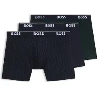 BOSS Boxershorts 'Power Des' navy / donkergroen / wit