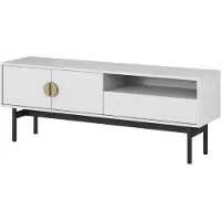 Selsey Stoon II – TV-meubel met 1 lade en 1 open vak - Wit - 154 cm