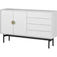 Selsey Dressoir Stoon II met 2 deuren en 4 lades, wit, 154cm