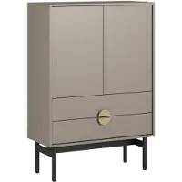 Selsey Hoge dressoir Stoon II met 2 deuren en 2 lades, steengrijs, 85cm