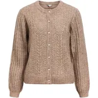 Object Gebreid vest 'OBJFlora' beige gemêleerd