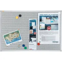 Franken Pinboard Pin'n'Mag X-tra!Line, textiel + metalen rooster, aluminium frame, 1200 x 900 mm, PM3603