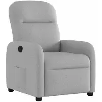 vidaXL Fauteuil verstelbaar stof wolk grijs