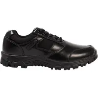 Giorgio Armani Leren herenschoenen met logo (Zwart)