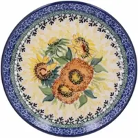 Bunzlau Castle Gebaksbord Van Gogh Museum Sunflowers Unikat 16 cm