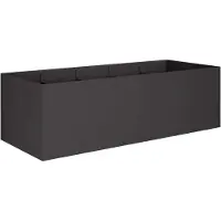 vidaXL Plantenbak Zwart 200 x 80 x 60 cm Koudgewalst staal