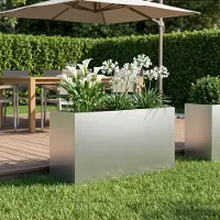 vidaXL Plantenbak zilver 100 x 30 x 40 cm Gegalvaniseerd staal