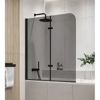 Badplaats Badwand austin 100 x 140 cm - zwart badscherm draaibaar 5