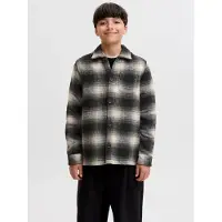 Jack & Jones Junior Overhemd 'JJESOHO OLLIE' chamois / antraciet