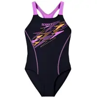 Speedo EnduraFlex badpak - zwart/roze Sportbadpak Meisjes Nylon - maat 176