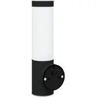 vidaXL Buitenwandlamp Zwart 12 x 8,5 x 29 cm RVS en plastic