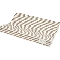 Meyco Baby Fat Stripe aankleedkussen - Taupe - 50x70cm
