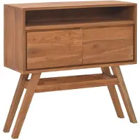 vidaXL Wandtafel 80x30x80 cm massief teakhout