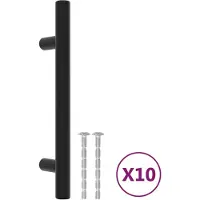 vidaXL Handvatten 10 st hartafstand 96 mm totale lengte 150 mm zwart