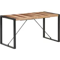 vidaXL Eettafel 140x70x75 cm massief hout