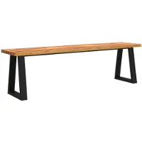vidaXL Bankje met natuurlijke rand 160 cm massief acaciahout