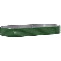 vidaXL Plantenbak 296x140x36 cm gegalvaniseerd staal groen