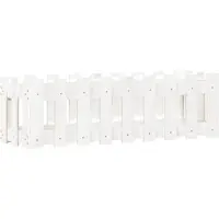 vidaXL Hoge plantenbak met lattenomheining-design, wit, 100x30x30 cm, massief hout, grenen