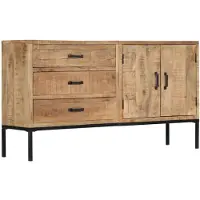 vidaXL Dressoir 140x35x75 cm massief mangohout