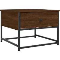 vidaXL Salontafel, bruin, eikenlook, 51x51x40 cm, houtvezel