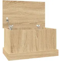vidaXL Opbergbox Sonoma Eiken 50x30x28 cm Bewerkt Hout