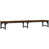 vidaXL Monitorstandaard 105x23x15,5 cm bewerkt hout gerookt eikenkleur