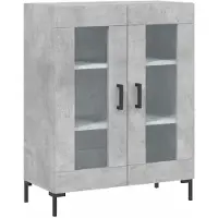 vidaXL Dressoir 69,5x34x90 cm bewerkt hout betongrijs