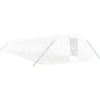 vidaXL Tuinkas met stalen frame 90 m² 18x5x2,3 m wit