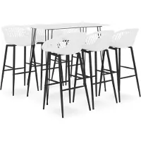 vidaXL 7-delige Barset wit
