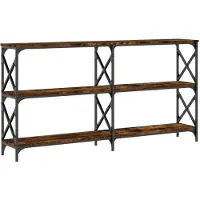 Super Merchant Wandtafel 156x28x80,5 cm bewerkt hout gerookt eikenkleurig