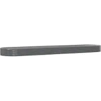 vidaXL Plantenbak 600x140x36 cm gegalvaniseerd staal grijs