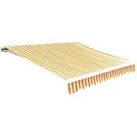 vidaXL Vervangingsdoek voor luifel 600x300 cm polyester geel en wit