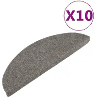 vidaXL Trapmatten zelfklevend 10 st 65x22,5x3,5 cm grijs