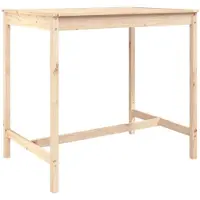 vidaXL Tuintafel 121x82,5x110 cm massief grenenhout